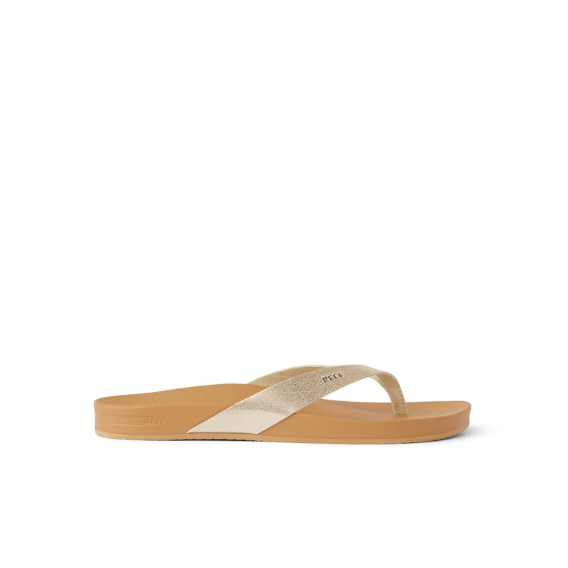 Reef Cushion Court Womens Flip Flop, Molded Cushion Footbed, Arch Support, Tan/Champagne, 5 - Image 5